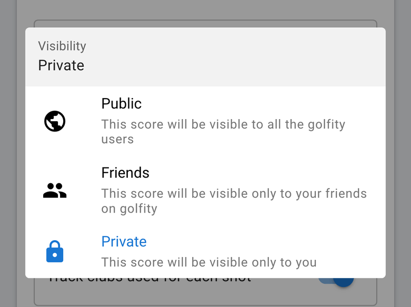 Private Scores: Keep Your Golf Scores Just for You
